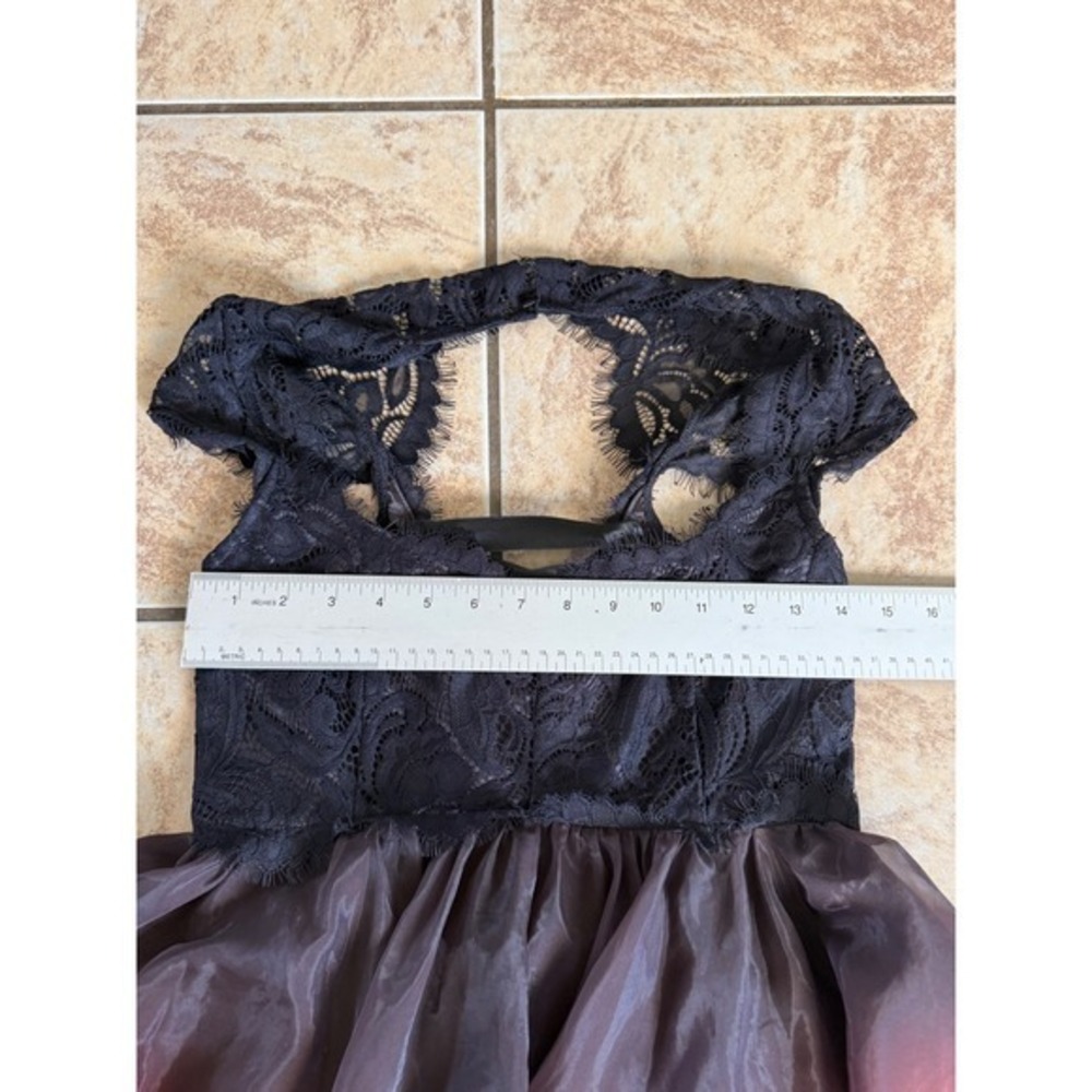 Dolls Kill Unholy Black Red Ombre Lace Corset Babydoll Gothic Dress Med - Picture 9 of 13